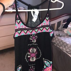 cute vibrant black tank